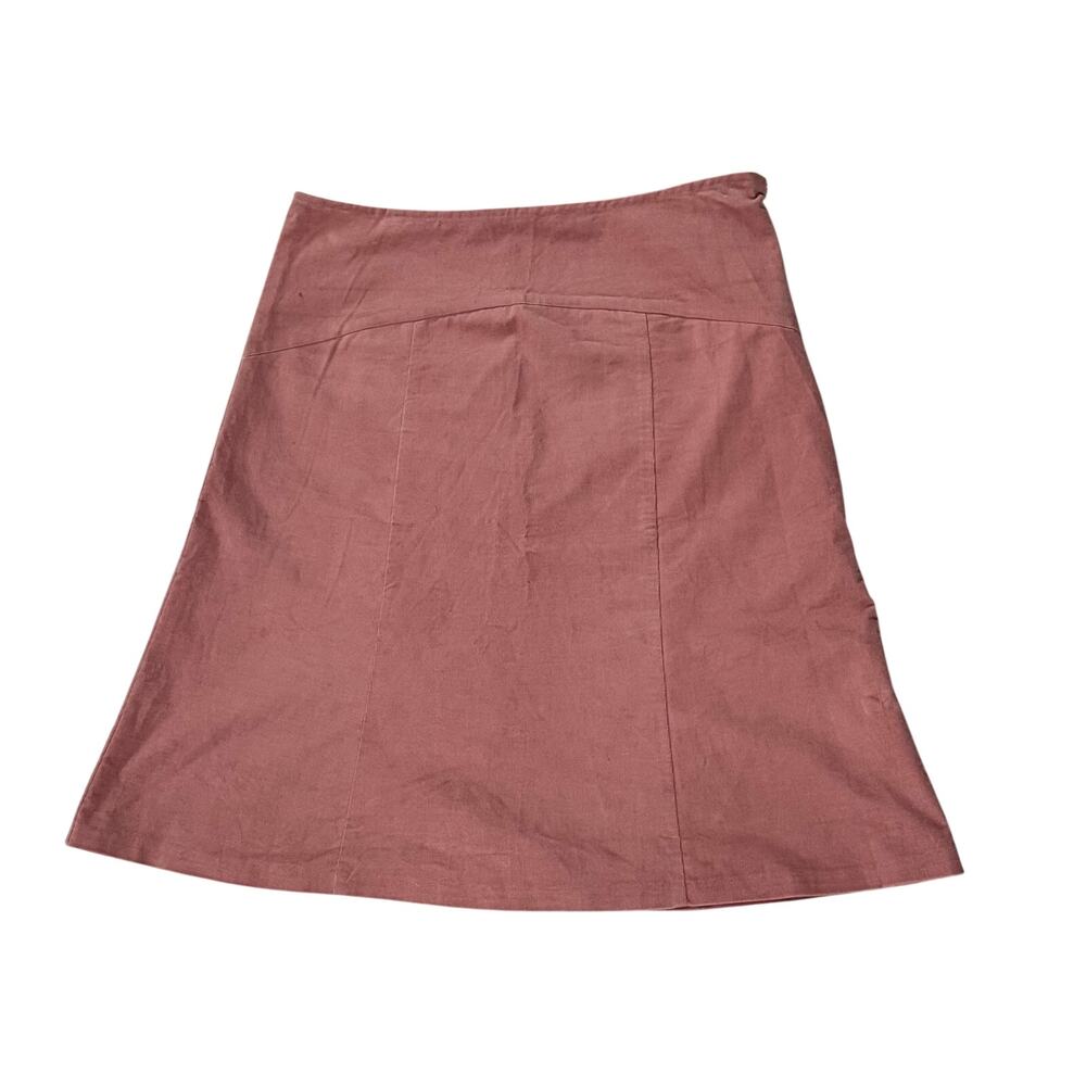 Vintage Necessary Objects Skirt Women's Medium Pink Corded Velveeteen